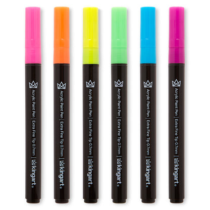 PRO Acrylic Paint Pens Extra Fine - Neon Colors 6 pc