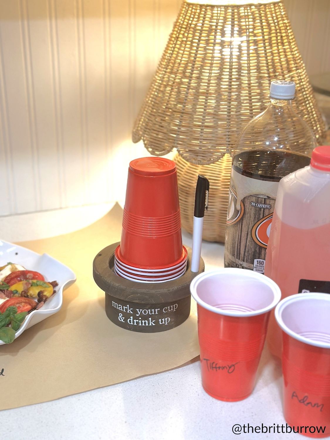 Disposable Cup & Marker Set