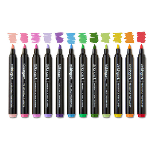 PRO Acrylic Paint Markers - 2mm Bullet Tip - 12 Floral Colors