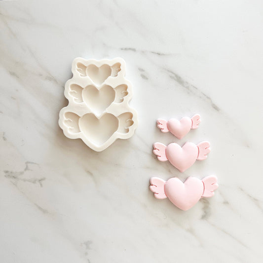HEART WITH WINGS TRIO MOLD