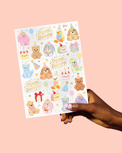 Birthday Stuffies Tattoos - 58 temporary tattoos