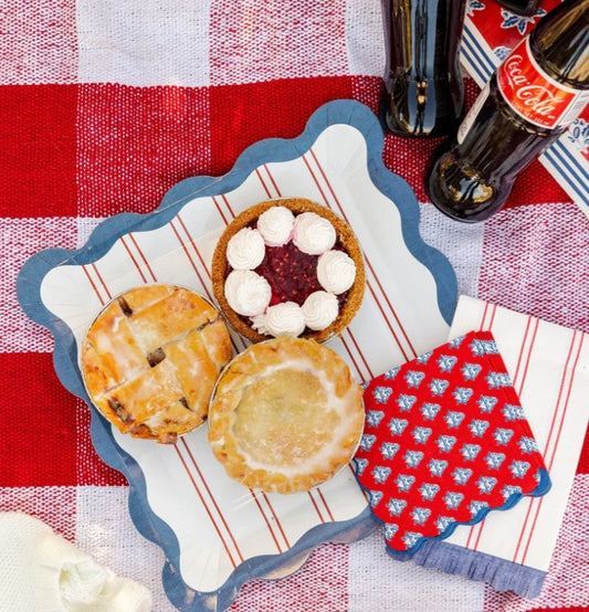Red Stripes Paper Plate - 11"