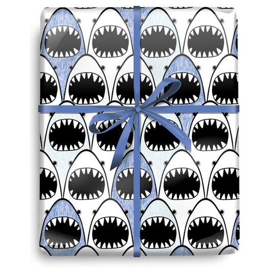 Shark Line Up Wrapping Paper - 5FT