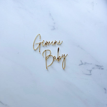 GEMINI BABY ACRYLIC CHARMS BY SAIDAS SWEETS