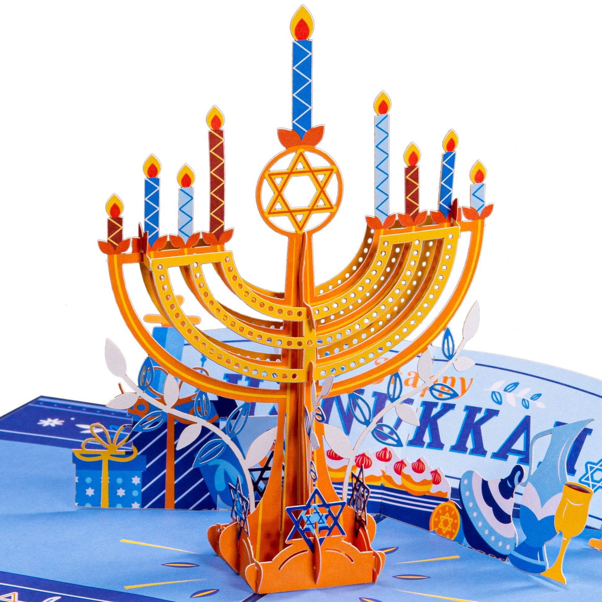 Hanukkah Menorah 3D Pop Up Card