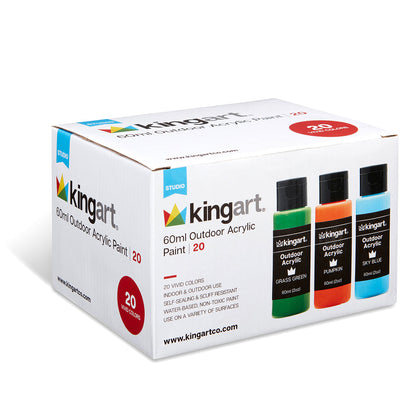 Outdoor Acrylic Paint - 60ml Bottles - 20 Colors
