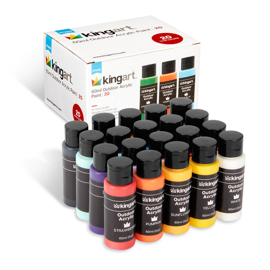 Outdoor Acrylic Paint - 60ml Bottles - 20 Colors