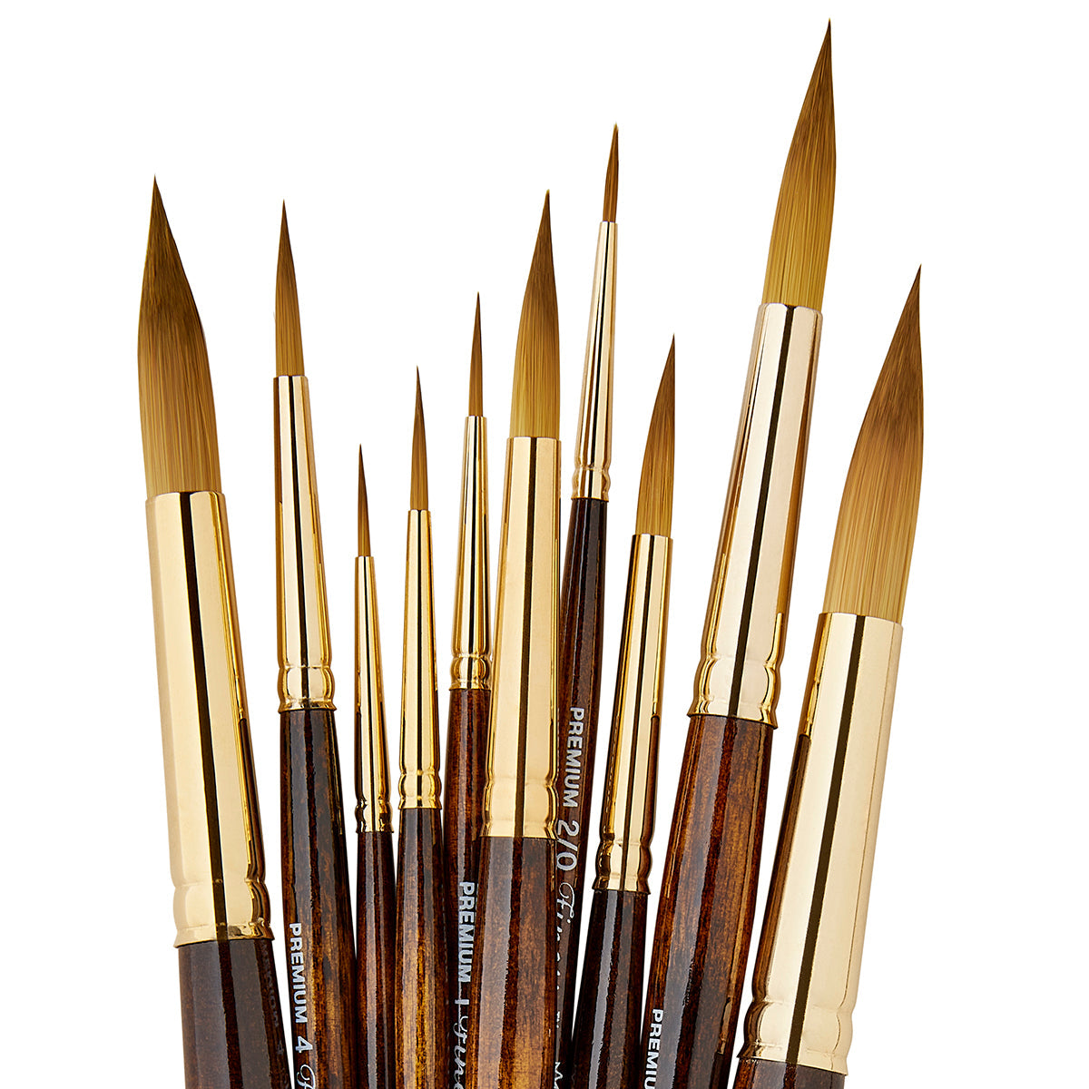 Finesse™ 8020 Ultra Round™ Synthetic Kolinsky Sable Brush Set - 10 pc