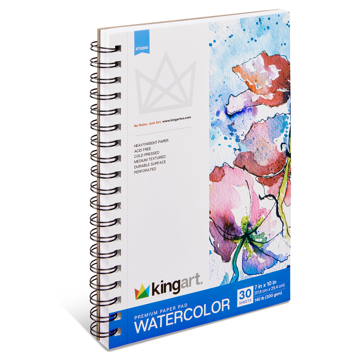 Watercolor Pad - Side Spiral - 7" x 10" - 30 Sheets