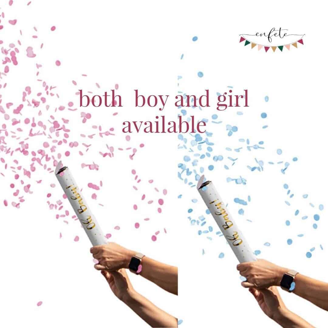 Gender Reveal Confetti Launcher Cannon - Pink Or Blue