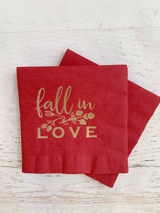 Fall in Love Luncheon Napkin