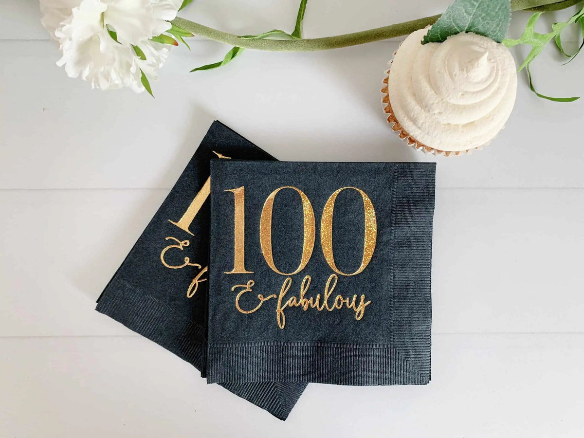100 & Fabulous Cocktail Napkins