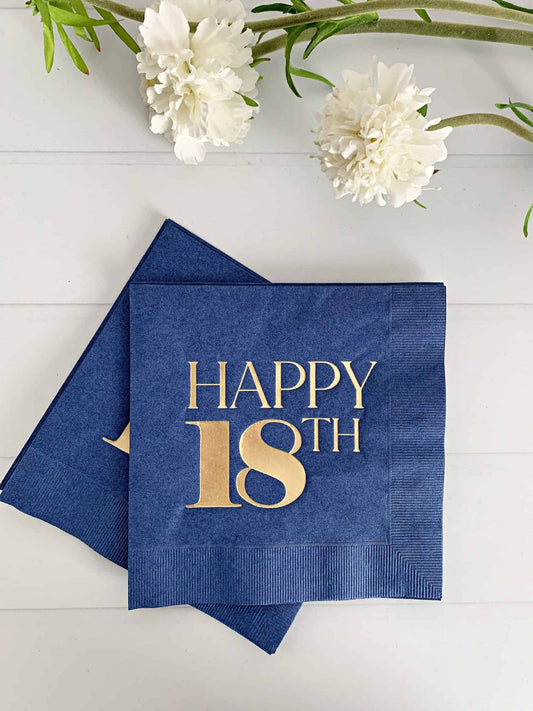 Happy 18th Birthday Napkins