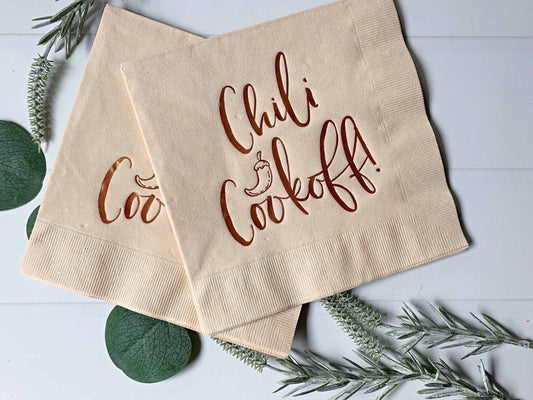 Chili Cook Off Luncheon Napkins