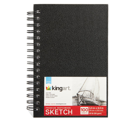 Spiral Sketchbook - 5.5” x 8.5” - 100 Sheets