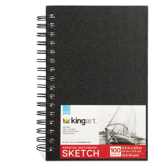 Spiral Sketchbook - 5.5” x 8.5” - 100 Sheets