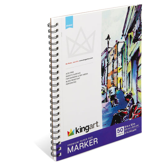 Marker Paper Pad - Spiral Bound - 9” X 12” - 50 Sheets