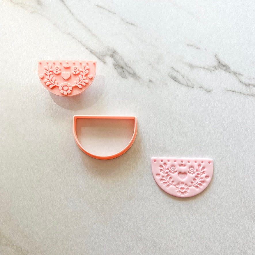 PAPEL PICADO HALF MOON CUTTER/ EMBOSSER BY CREATIVE HEART LAB