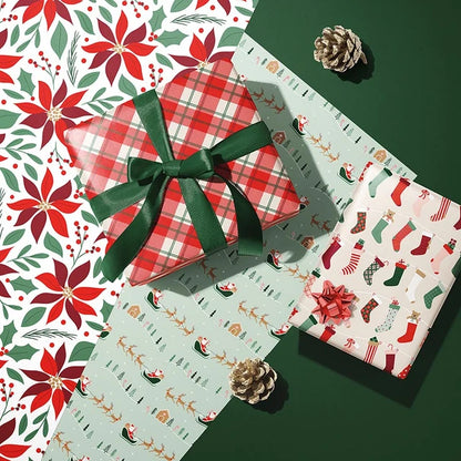 Traditional Plaid Wrapping Paper - 10FT