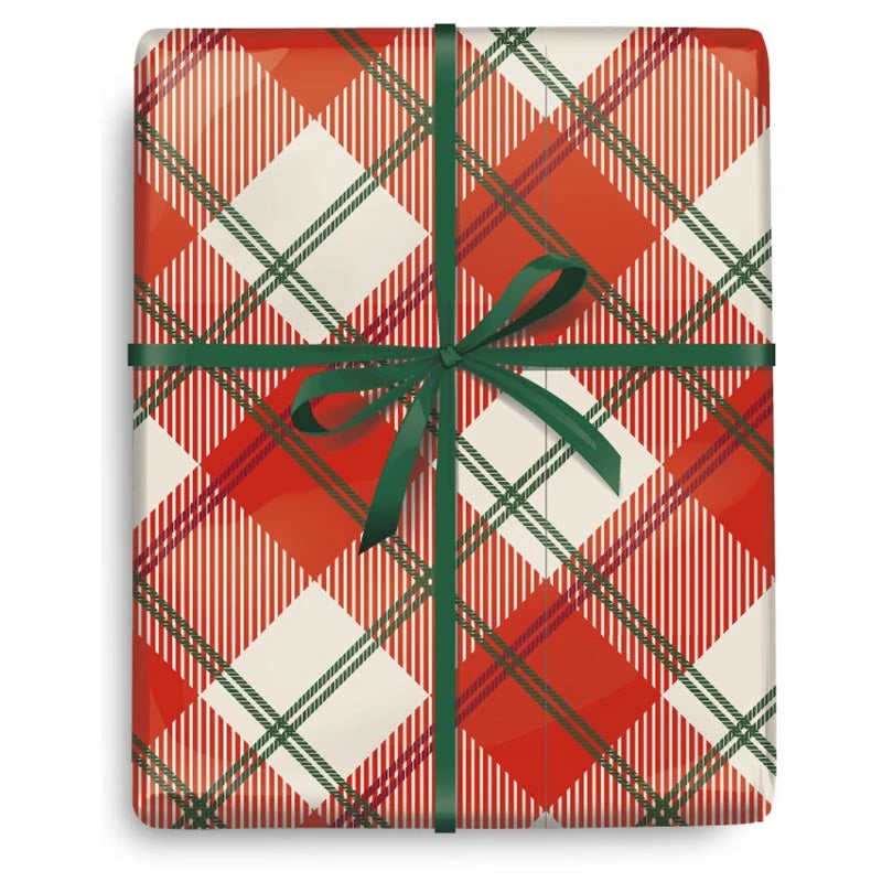 Traditional Plaid Wrapping Paper - 10FT