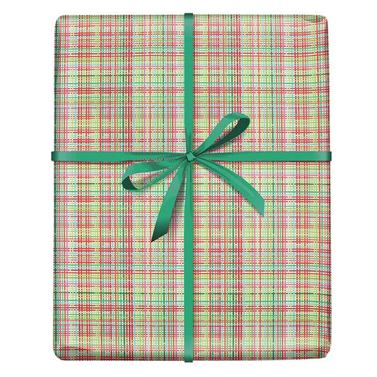Festive Grid Wrapping Paper - 10ft