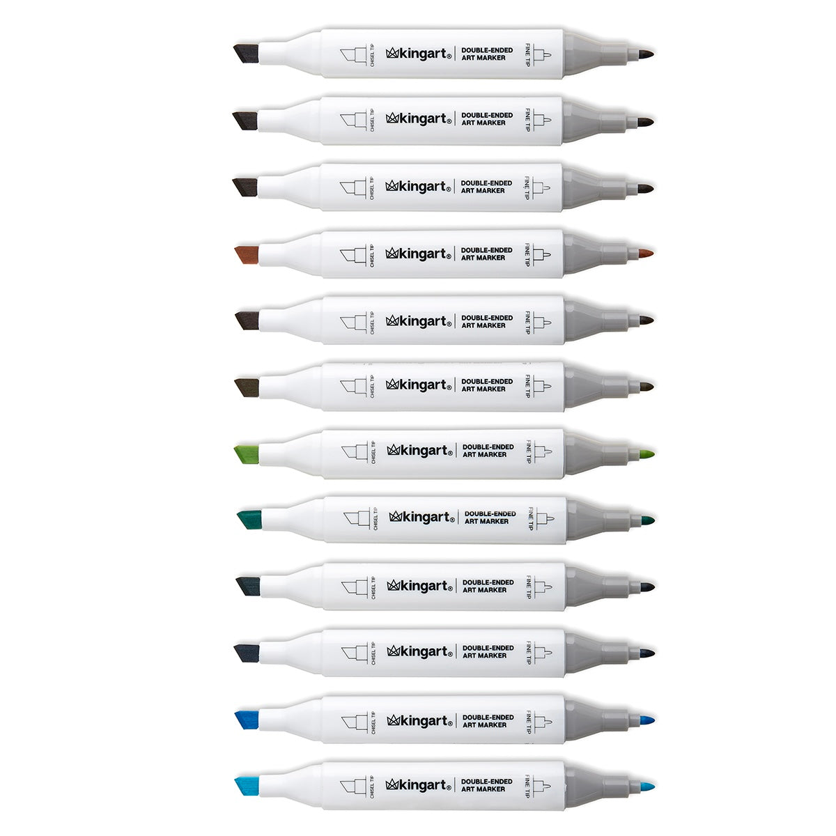 PRO Double-Ended Alcohol Markers - 12 Landscape Colors