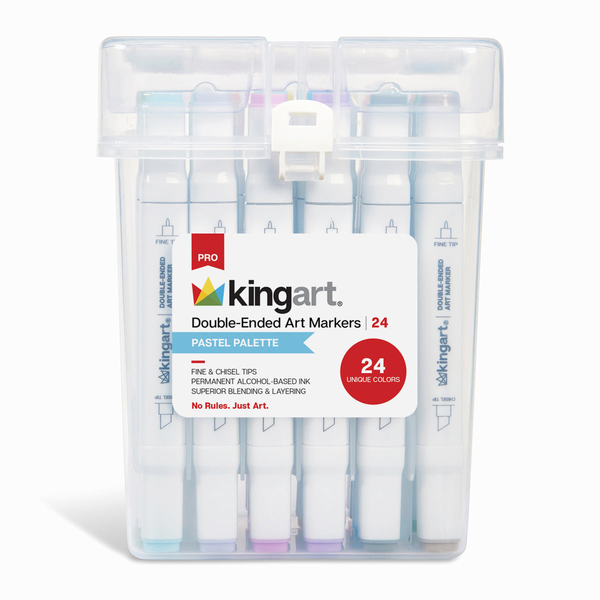PRO Double-Ended Alcohol Markers - 24 Pastel Colors