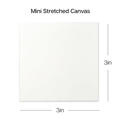 Mini Easel & Canvas Set, 3” x 3”, 8 pc