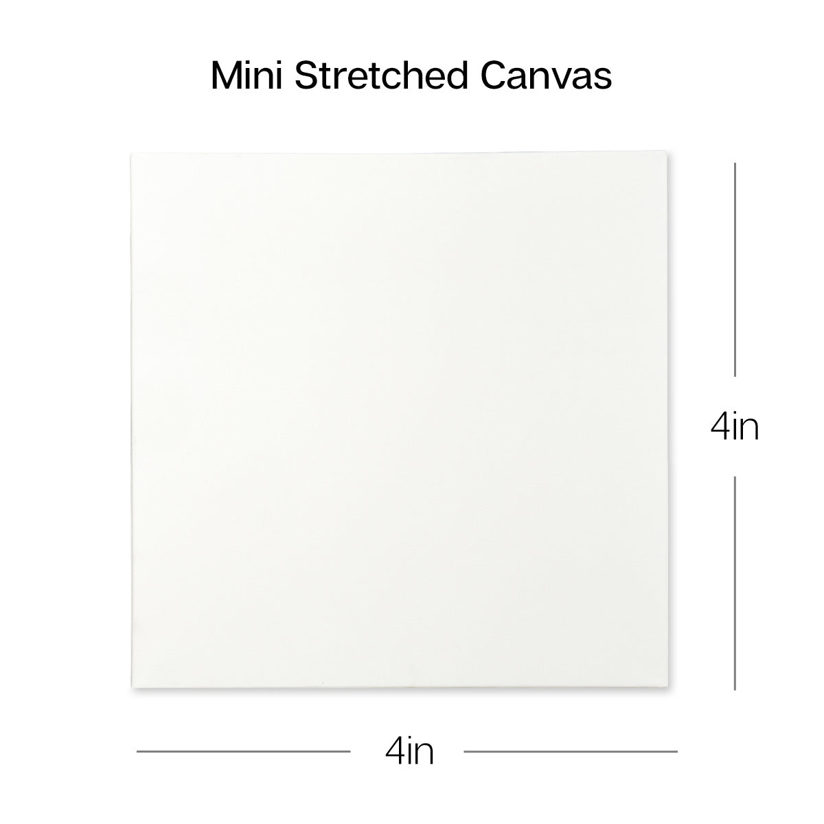 Mini Easel & Canvas Set 4” x 4”, 8 pc