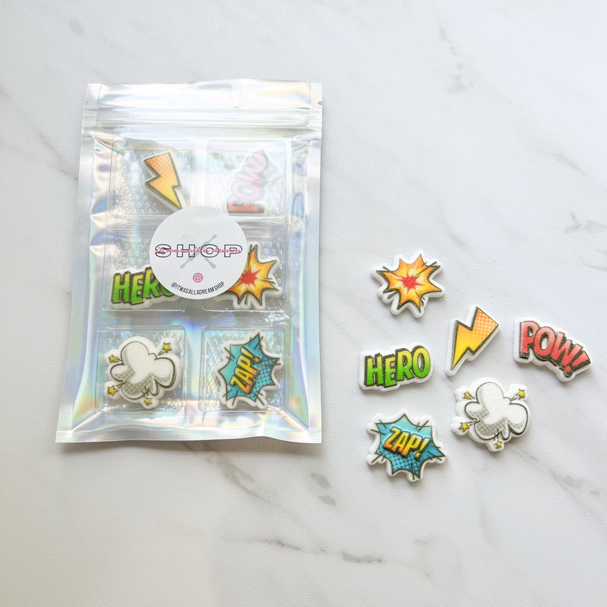 COMIC BOOK THEME EDIBLE DECORATIONS