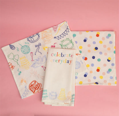 Tea Towels - Celebrate Set of 3