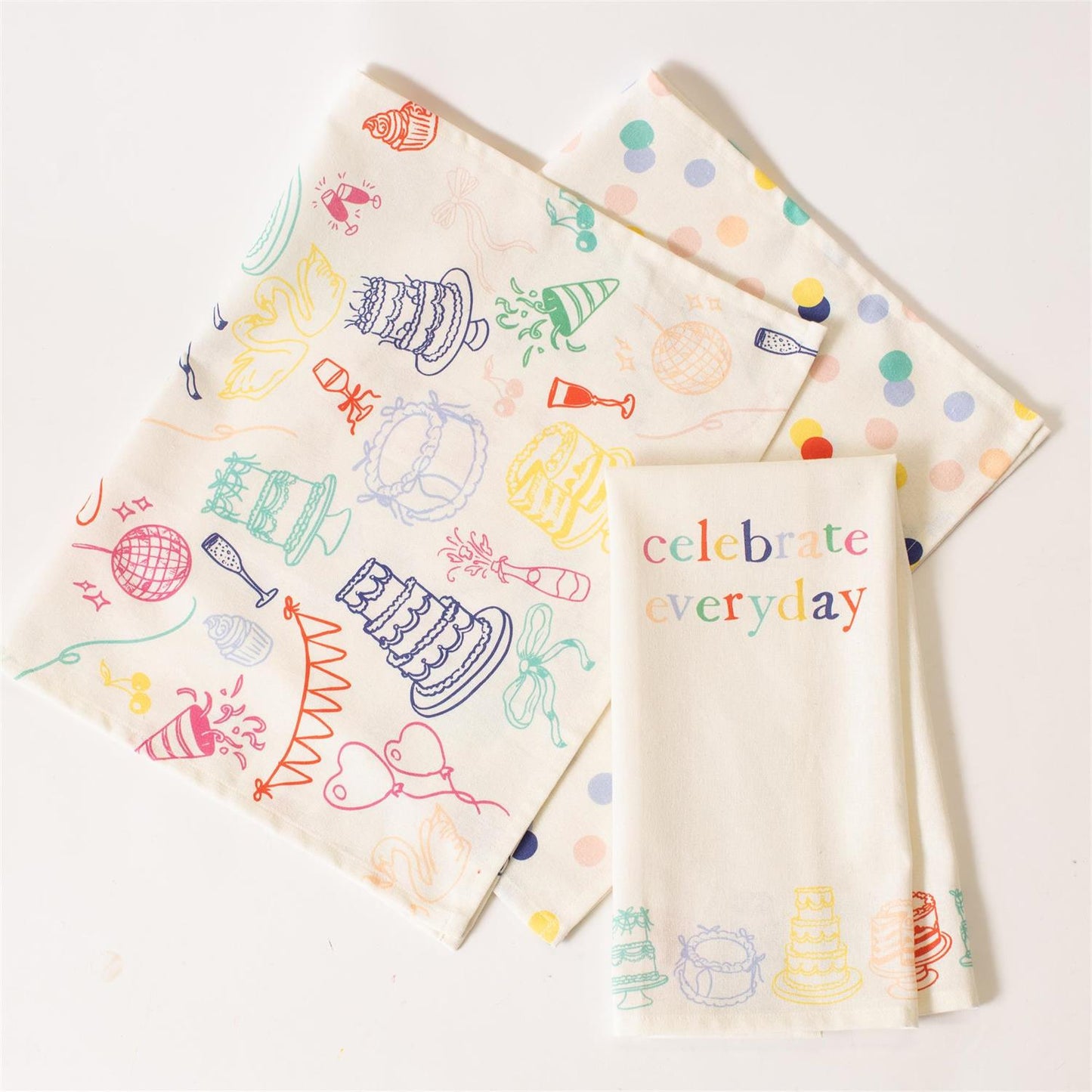 Tea Towels - Celebrate Set of 3