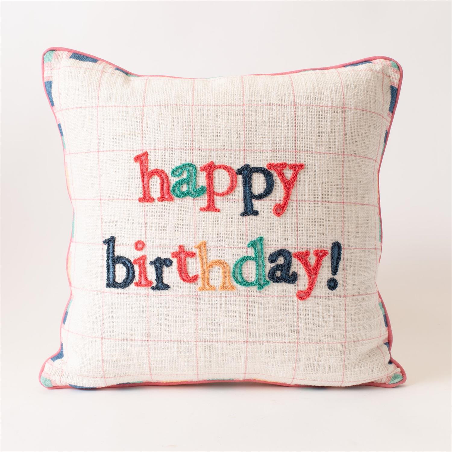 Reversible Pillow - Happy Birthday