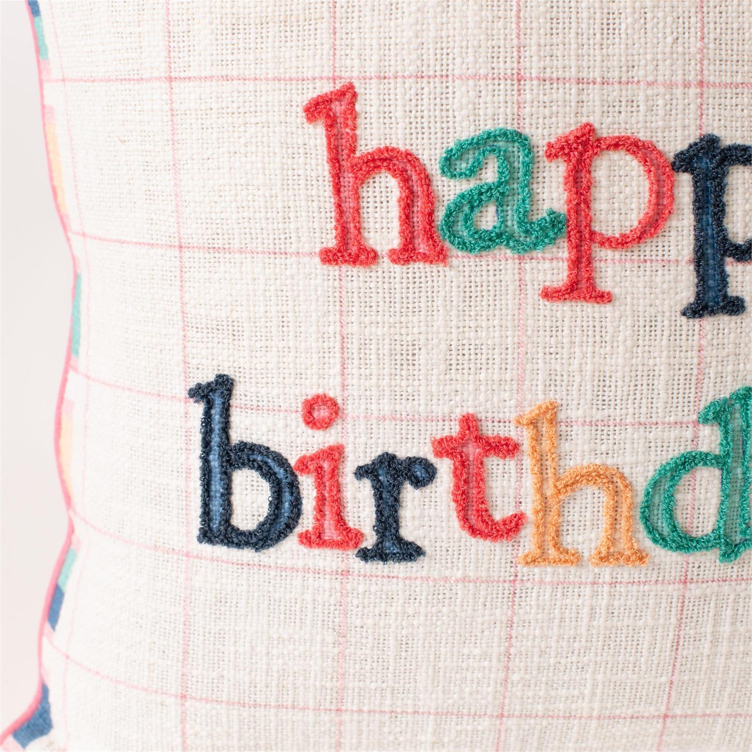 Reversible Pillow - Happy Birthday