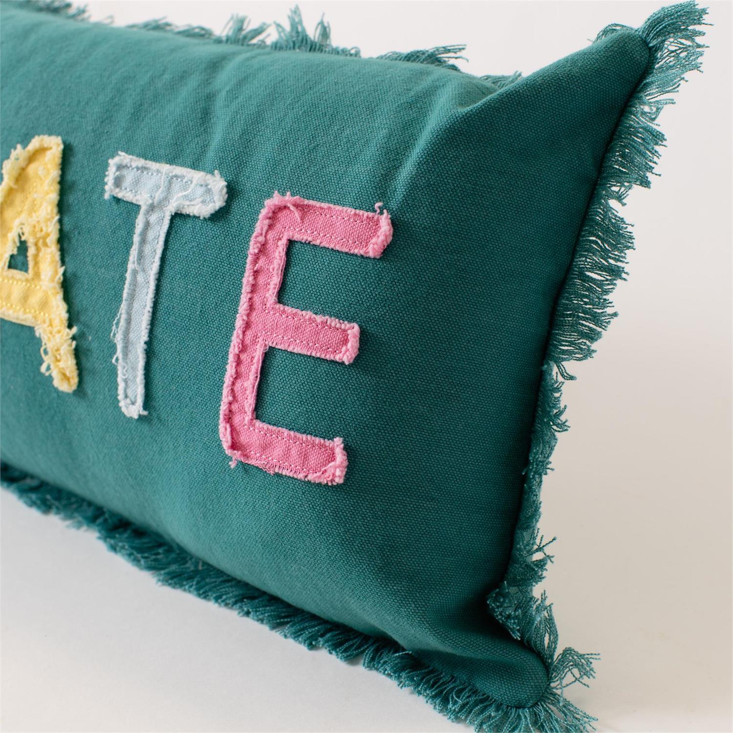 Lumbar Pillow - Raggy Applique Celebrate