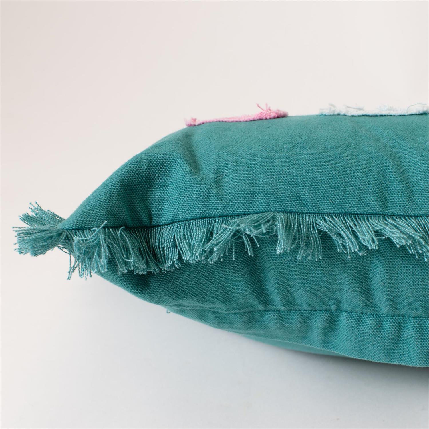 Lumbar Pillow - Raggy Applique Celebrate