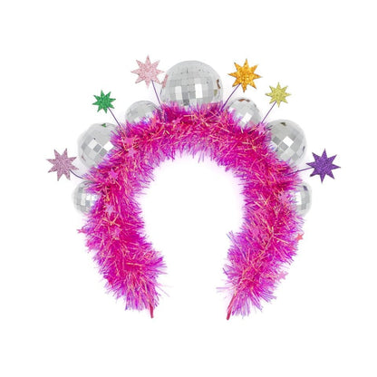 Pink Disco Ball Party Novelty Headband