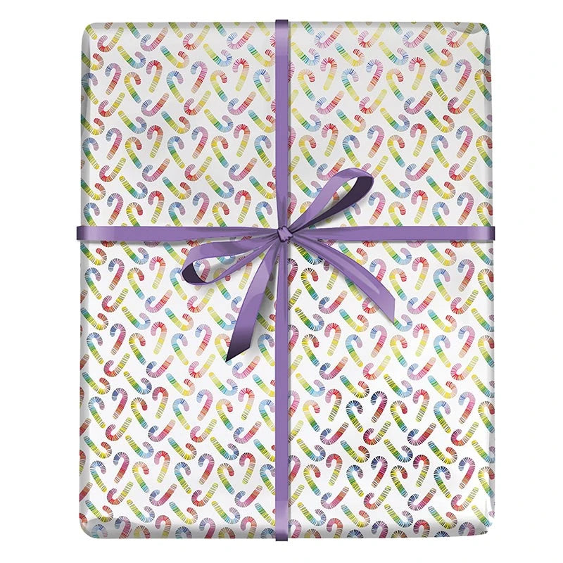 Rainbow Canes Wrapping Paper - 9ft