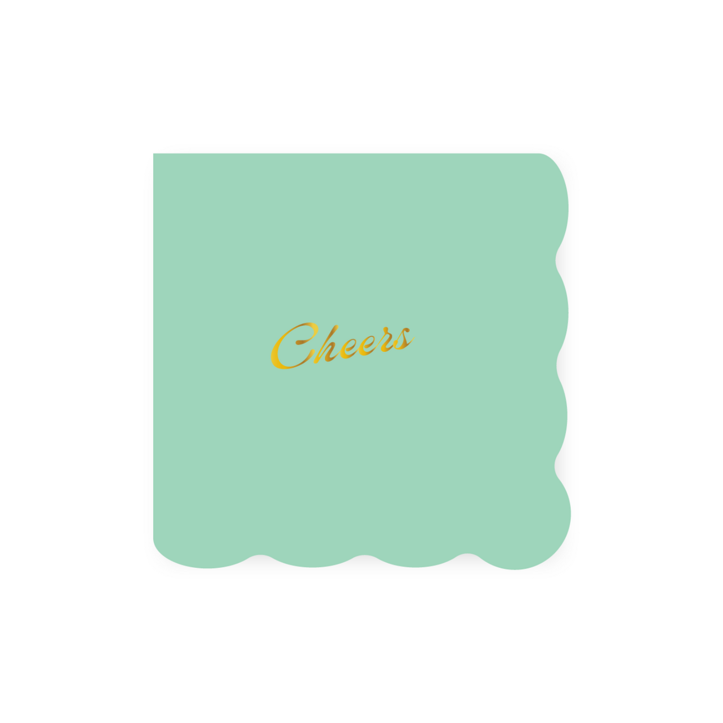 Cheers Cocktail Napkin- Seafoam