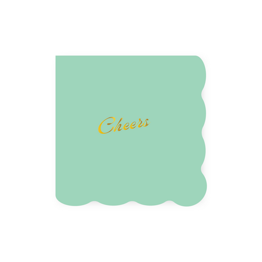 Cheers Cocktail Napkin- Seafoam