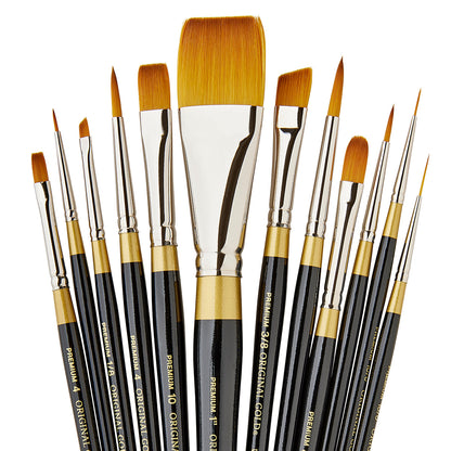 Original Gold® Golden Taklon Brush Set 12 pc