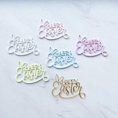 HAPPY EASTER WITH BUNNY EARS TOPPERS BY SAIDAS SWEETS