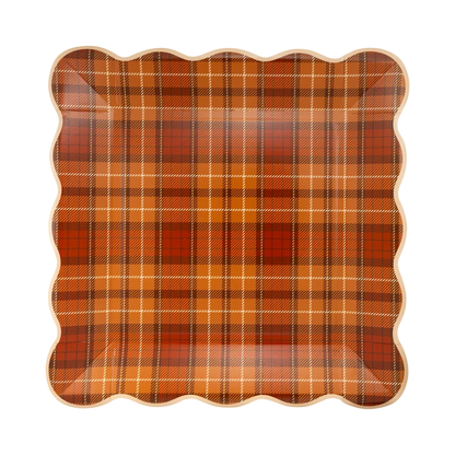 Autumn Plaid Paper Plates