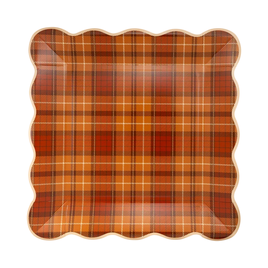 Autumn Plaid Paper Plates