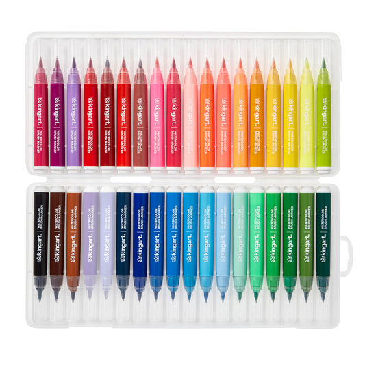 Coloring Soft Tip Brush Markers - Water-Based Ink - 36 Colors