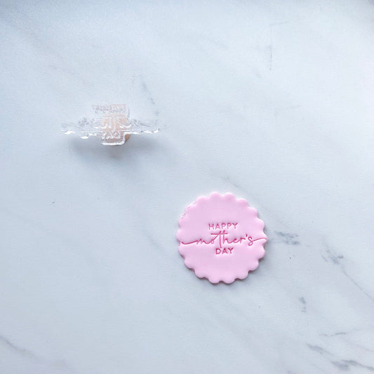 "HAPPY MOTHERS DAY" TINY TEXT STAMP BY LITTLE BISKUT