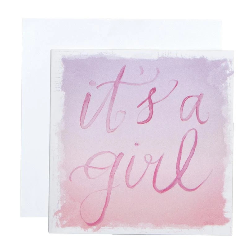 It's A Girl Enclosure Card