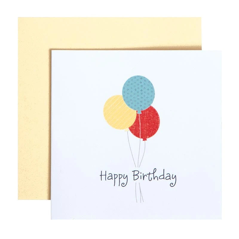 Happy Birthday Balloons Enclosure Card
