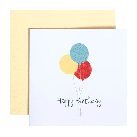 Happy Birthday Balloons Enclosure Card