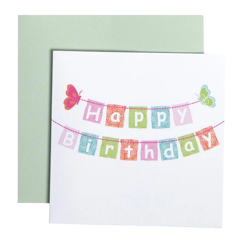 Happy Birthday Banner Enclosure Card